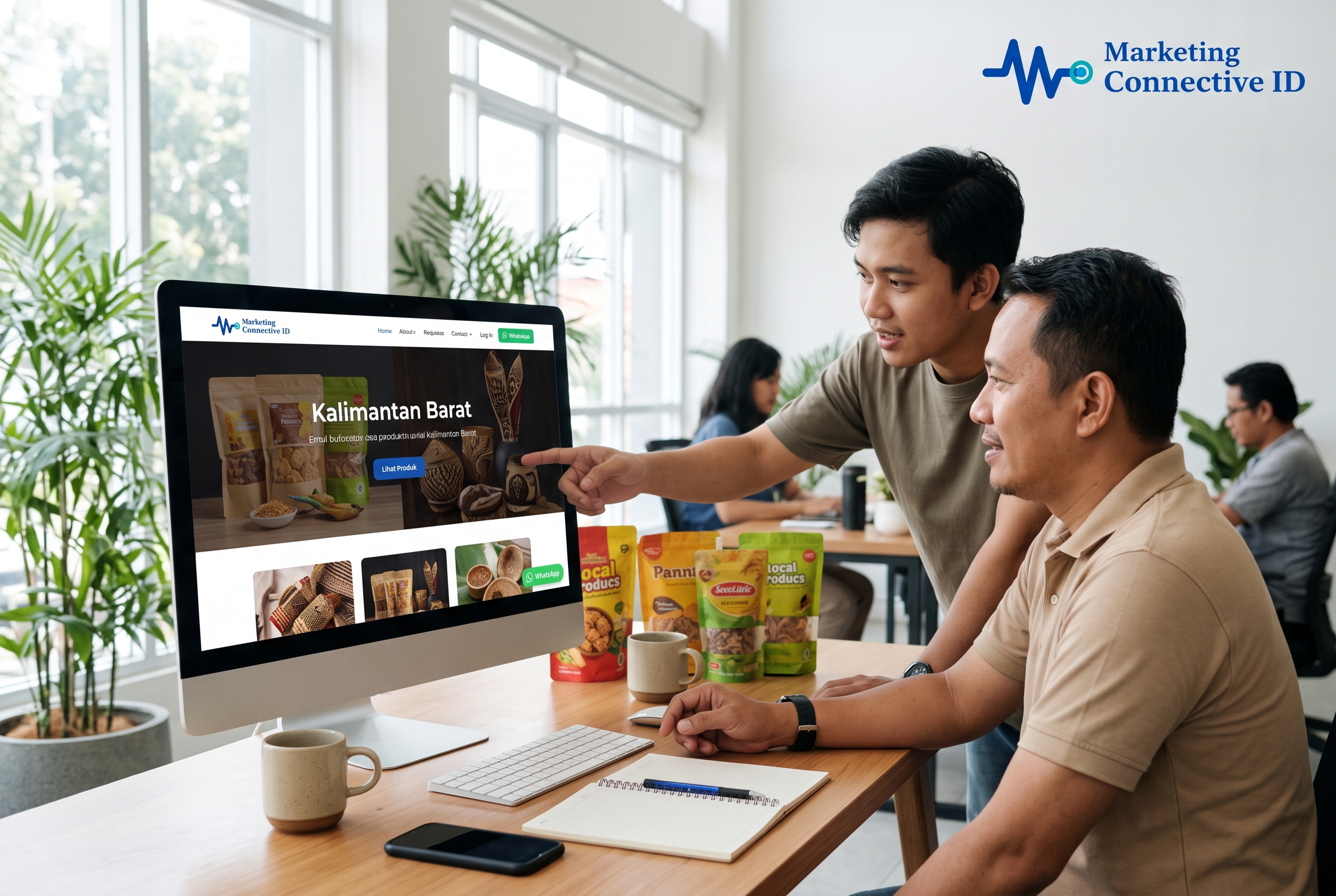 Contoh desain antarmuka website profesional untuk bisnis UKM.